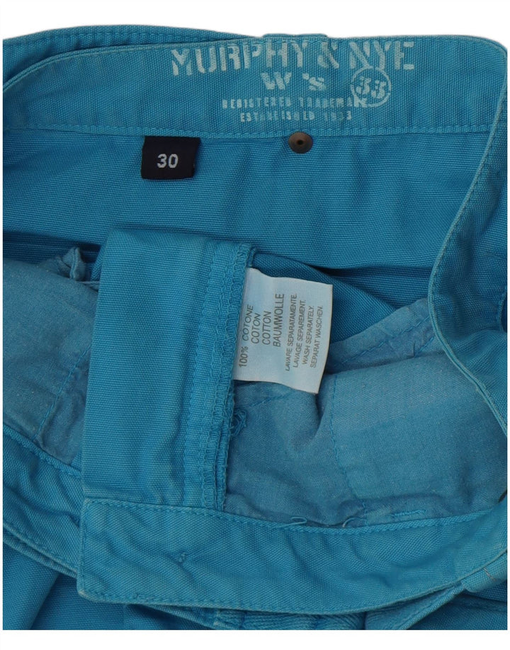 Murphy & Nye Falda Recta Mujer W30 Algodón Azul Medio