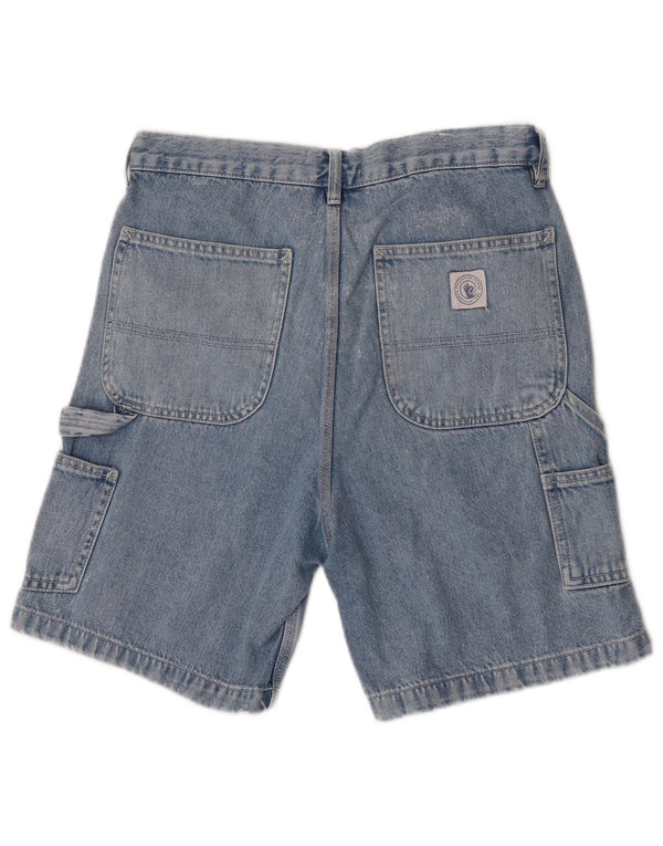 Pull & Bear Pantalones cortos vaqueros cargo para mujer EU 38 Medium W30 Azul