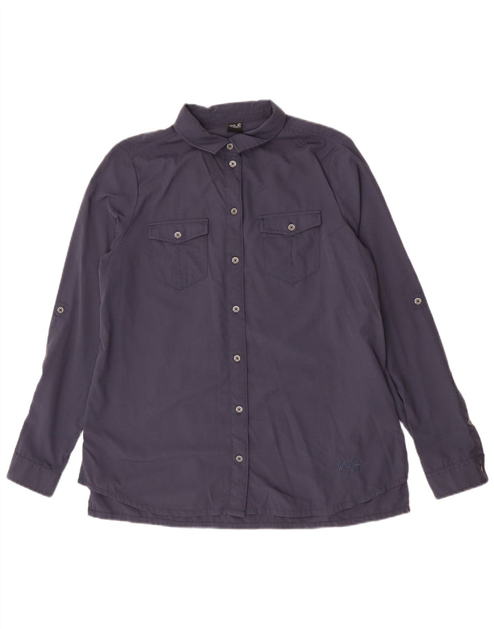Camisa Jack Wolfskin para mujer UK 40 Medium Azul Marino Poliamida