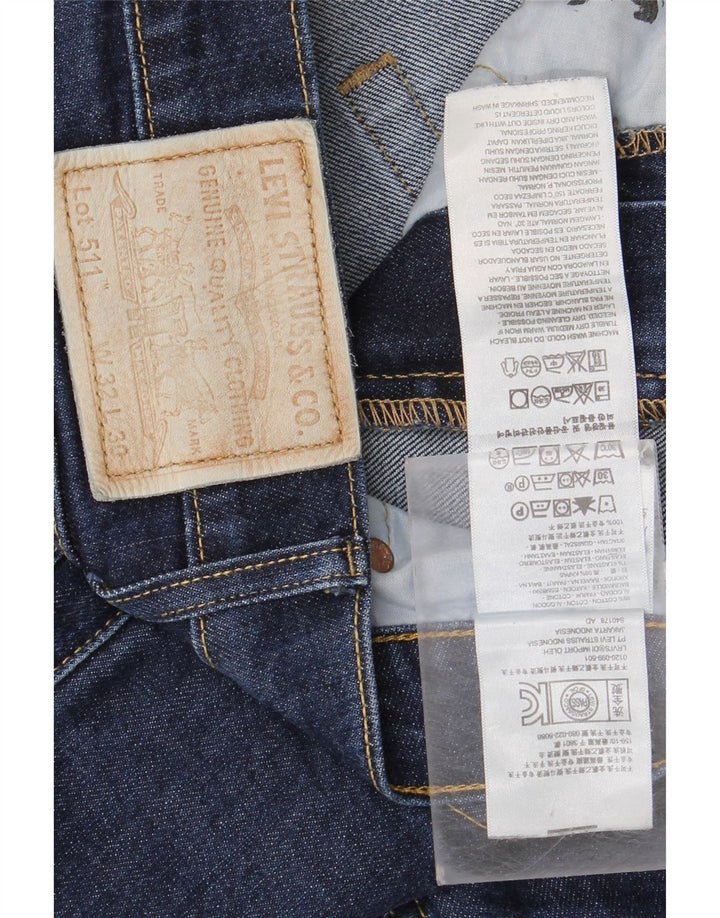 Levi's Hombre 511 Slim Jeans W32 L30 Algodón Azul Marino