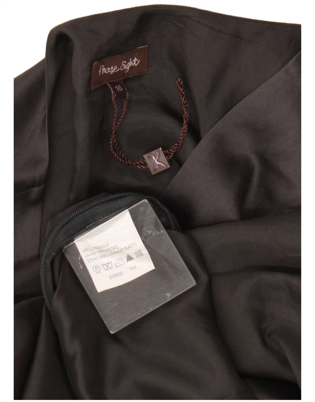 Phase Eight Vestido acampanado sin mangas para mujer UK 46 Large Seda gris