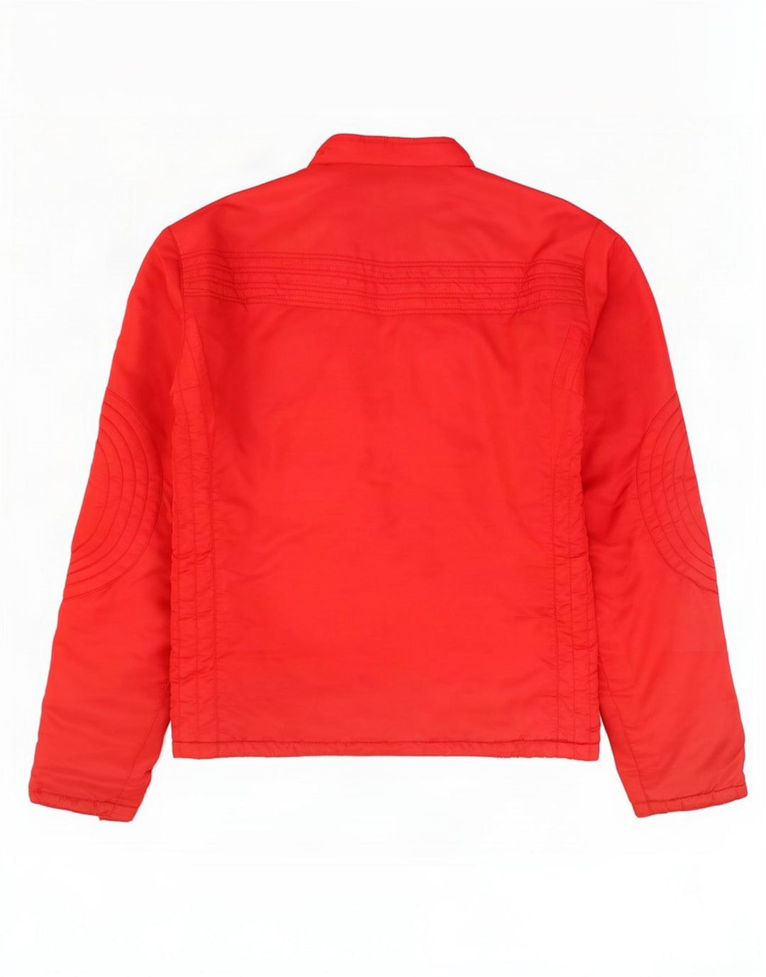 Vintage hombres bomber chaqueta Reino Unido 36 pequeño rojo colorblock poliéster