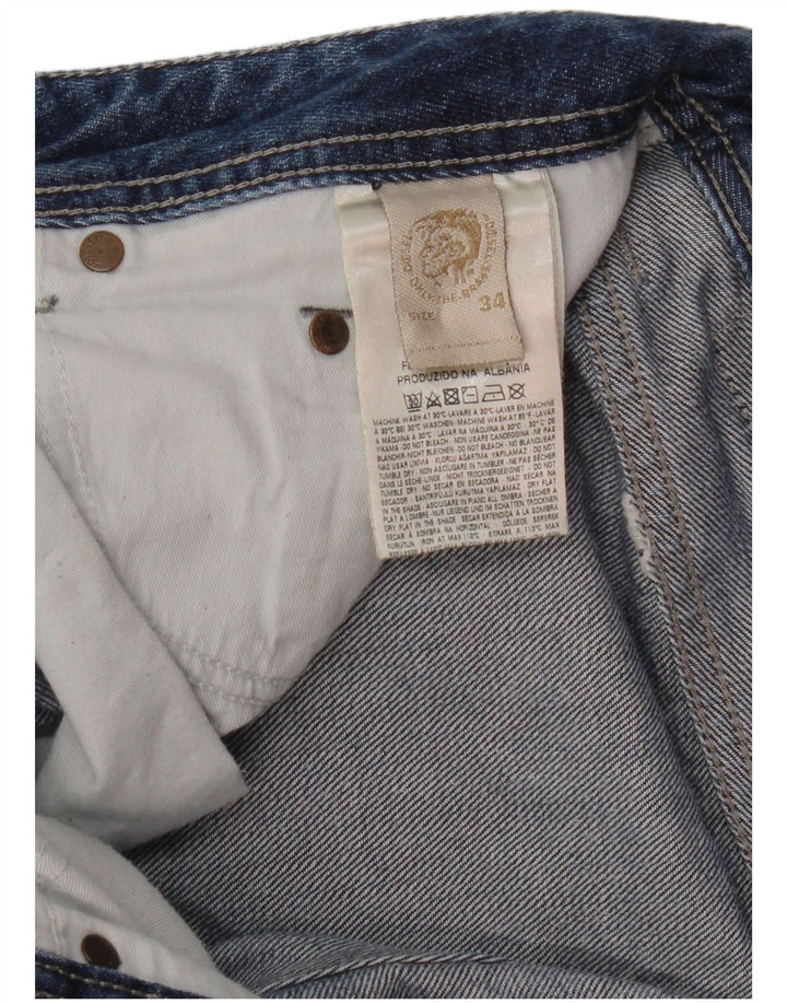 Diesel Vaqueros Rectos Hombre W34 L32 Algodón Azul