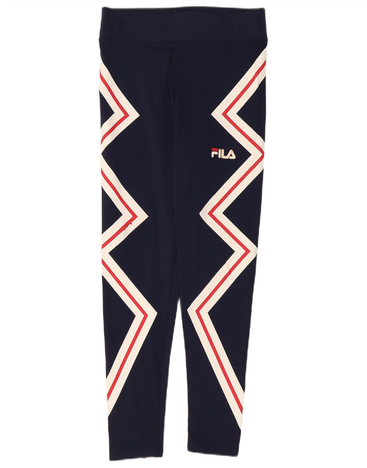 Fila Leggings gráficos para mujer Reino Unido 44 Poliéster geométrico azul marino grande