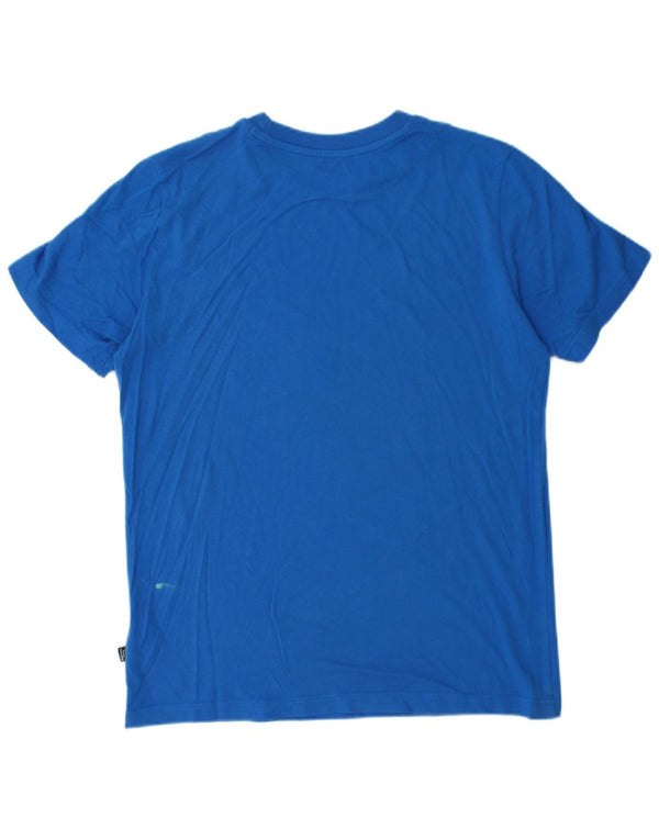 Puma Hombres Italia Graphic Camiseta Top Pequeño Algodón Azul