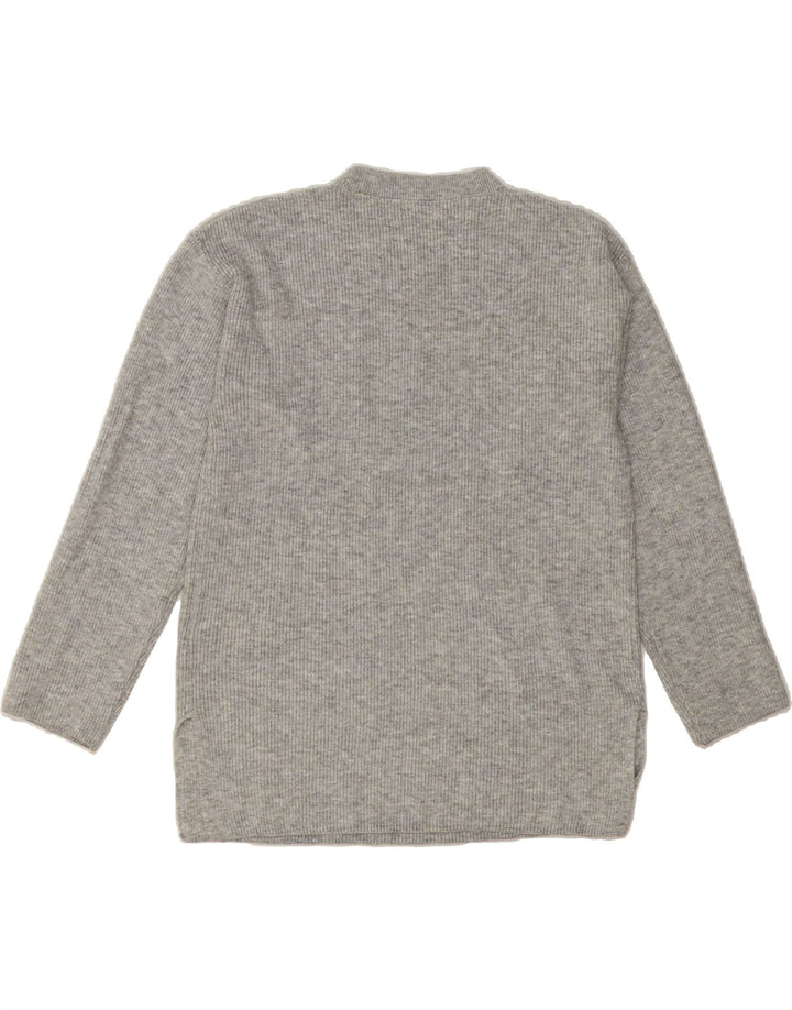 MARKS & SPENCER Womens Crew Neck Jumper Sweater UK 14 Medium Grey Vintage Marks & Spencer and Second-Hand Marks & Spencer from Messina Hembry 