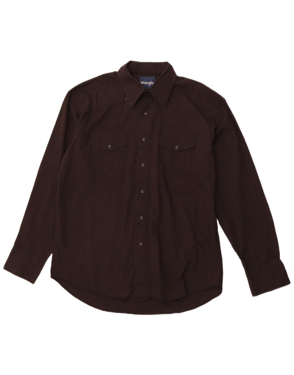 WRANGLER Camisa para hombre grande de algodón negro