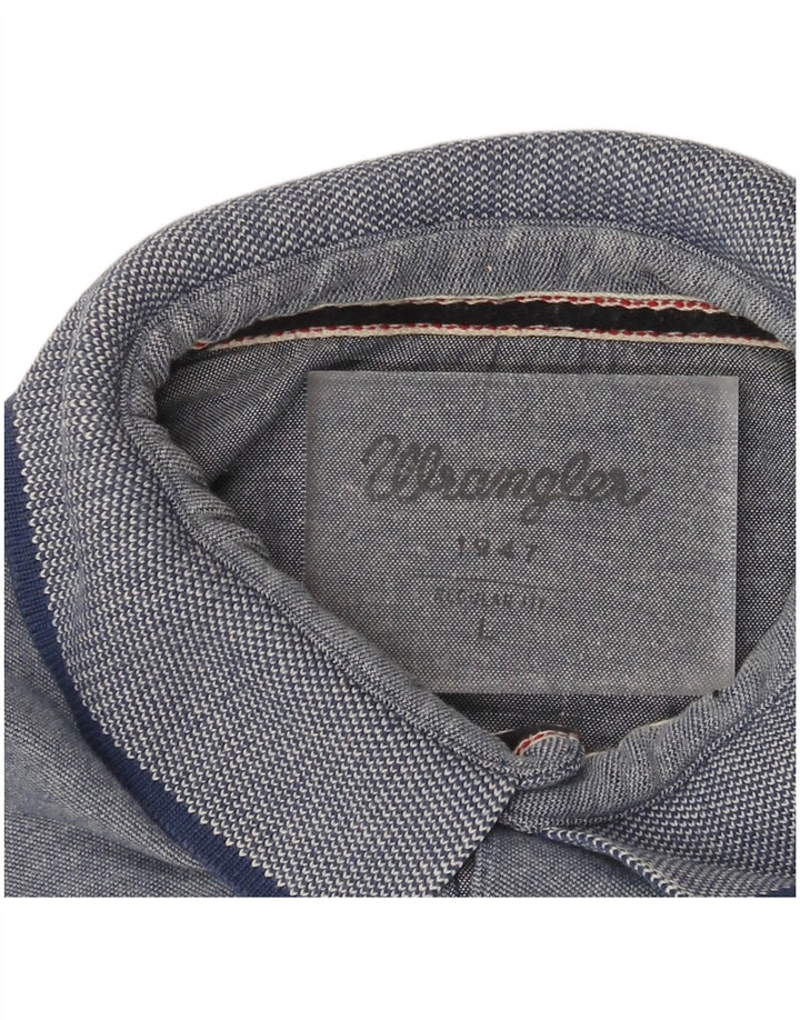 Wrangler Polo De Ajuste Regular Para Hombre Azul Grande