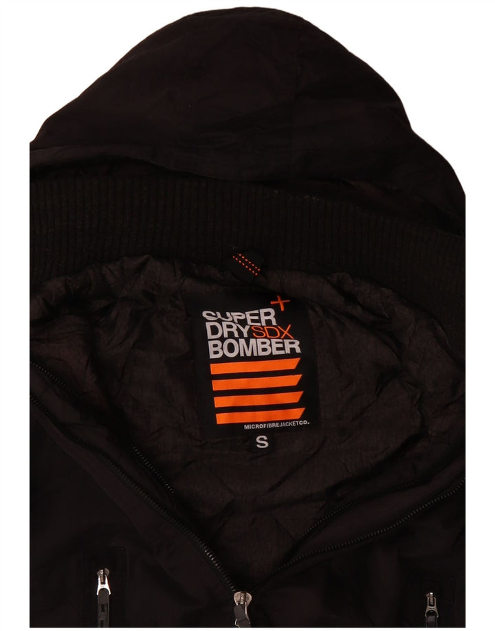 Superdry Chaqueta Bomber Con Capucha Para Hombre UK 36 Small Poliéster Negro