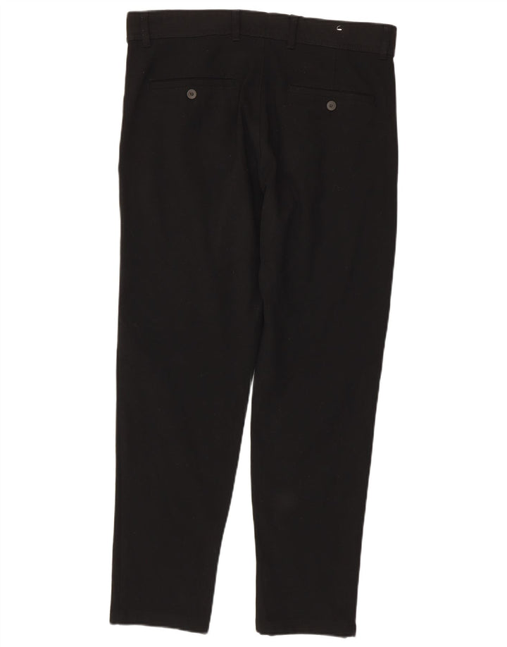Zara Mens Slim Chino Pantalones EU 40 Medium W31 L29 Poliéster Negro