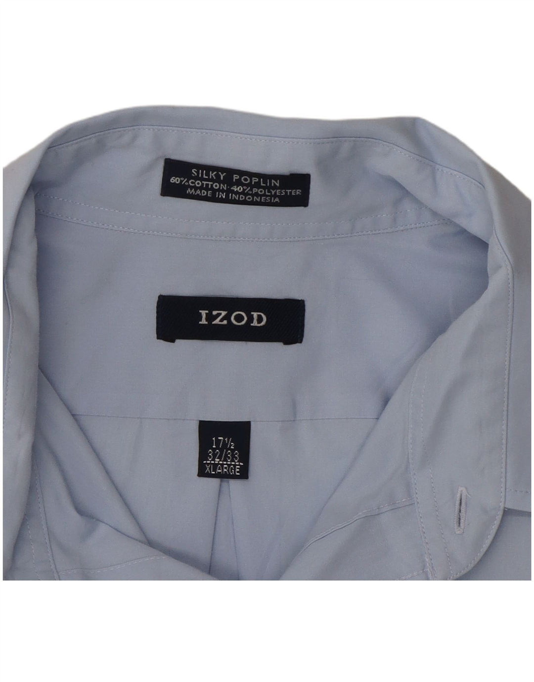 IZOD Camisa Hombre Talla 17 1/2 XL Algodón Azul