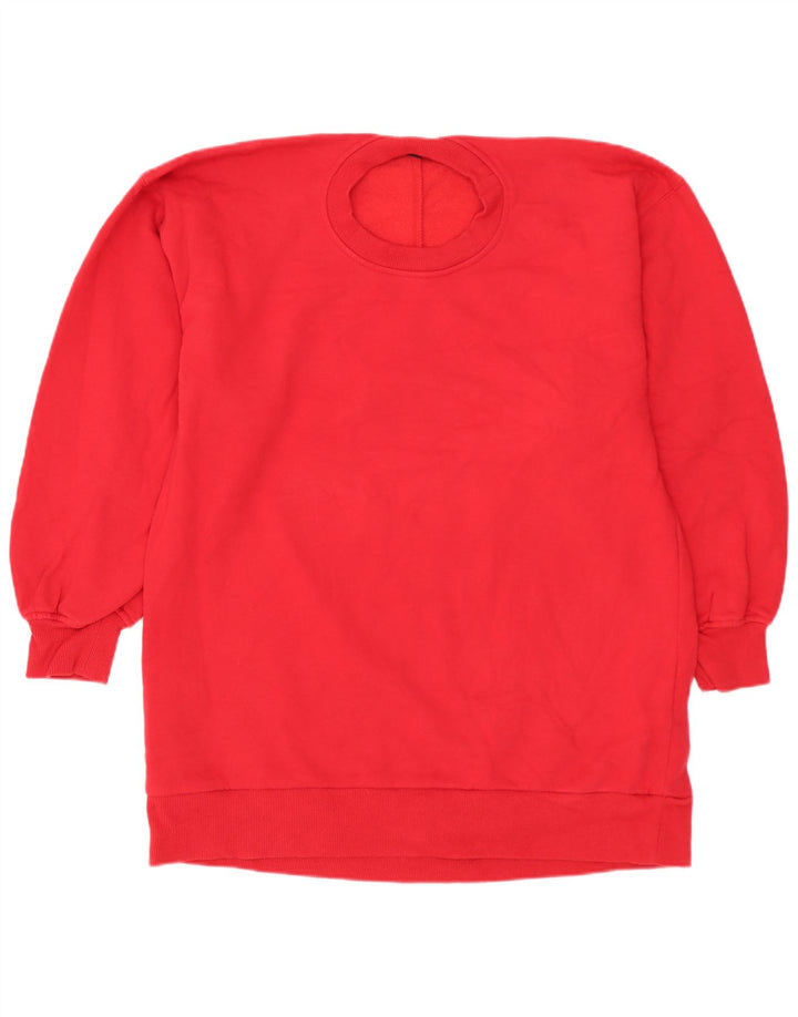 Zara - Sudadera extragrande para mujer, talla 10, algodón rojo pequeño