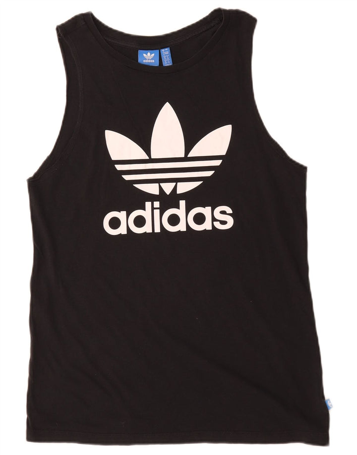Adidas Mujer Gráfico Chaleco Top UK 8 Pequeño Negro