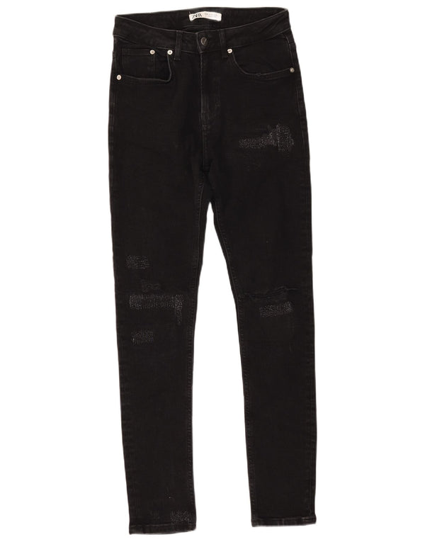 Zara Jeans ajustados para hombre EU 38 Small W30 L30 Algodón negro