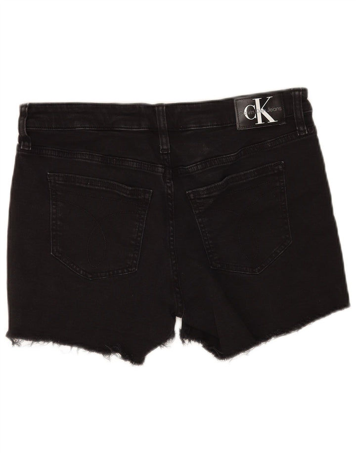 Pantalones cortos de mezclilla Calvin Klein para mujer W28 Algodón negro mediano