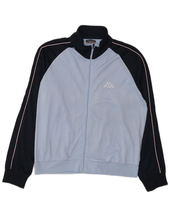 Kappa Mujer Chándal Top Chaqueta 2XL Azul Colorblock Poliéster