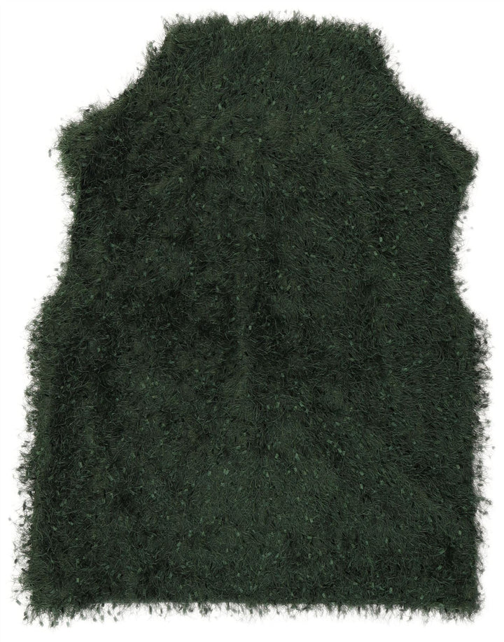 ZARA Mujer Chaleco Tank Top ES 44 Poliéster Verde Medio