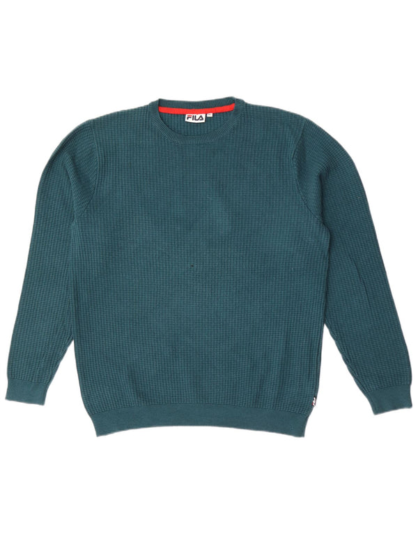 Fila Jersey De Cuello Redondo Para Hombre XL Algodón Azul