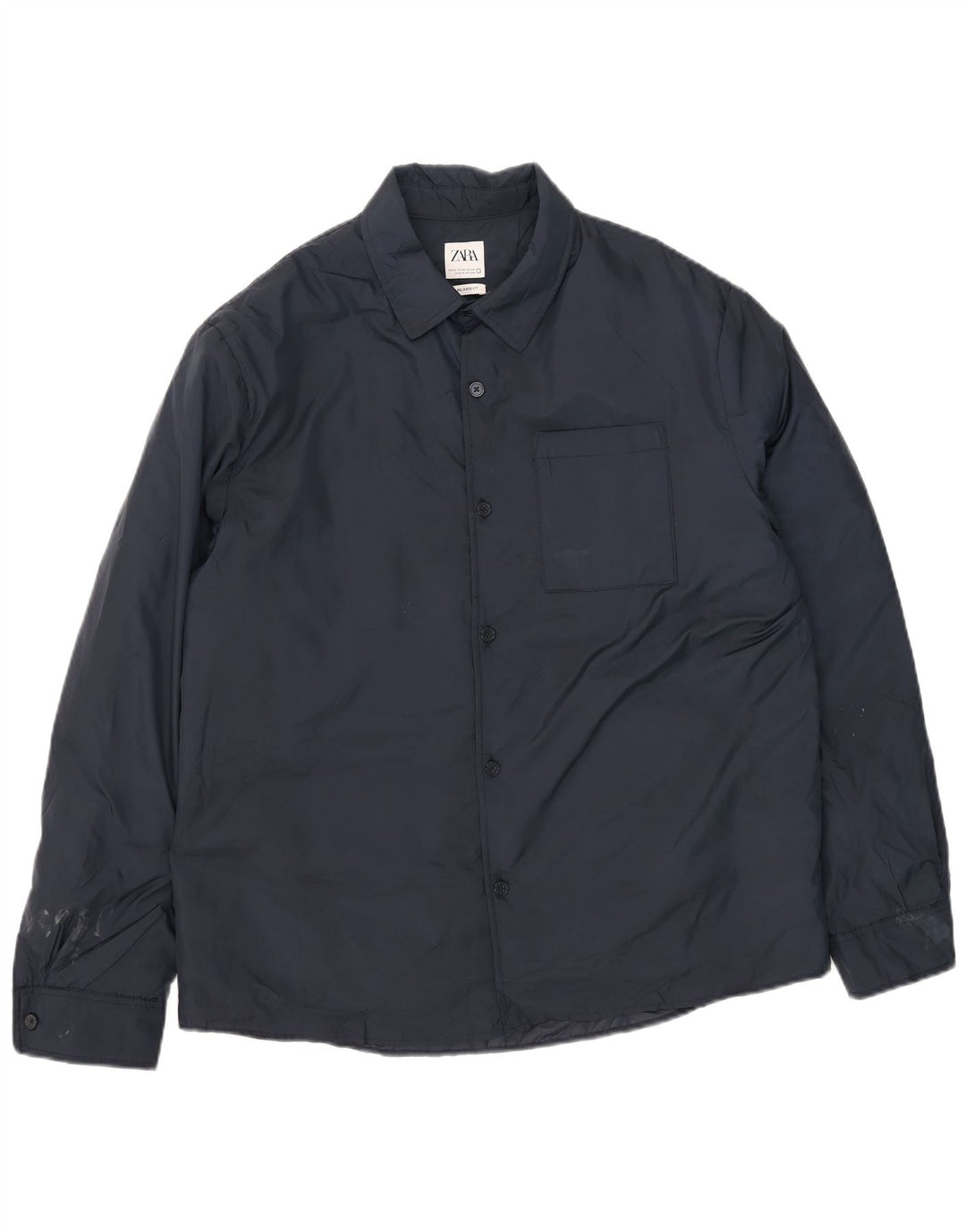 Zara Chaqueta Cortavientos Hombre UK 42 XL Azul Marino Poliéster
