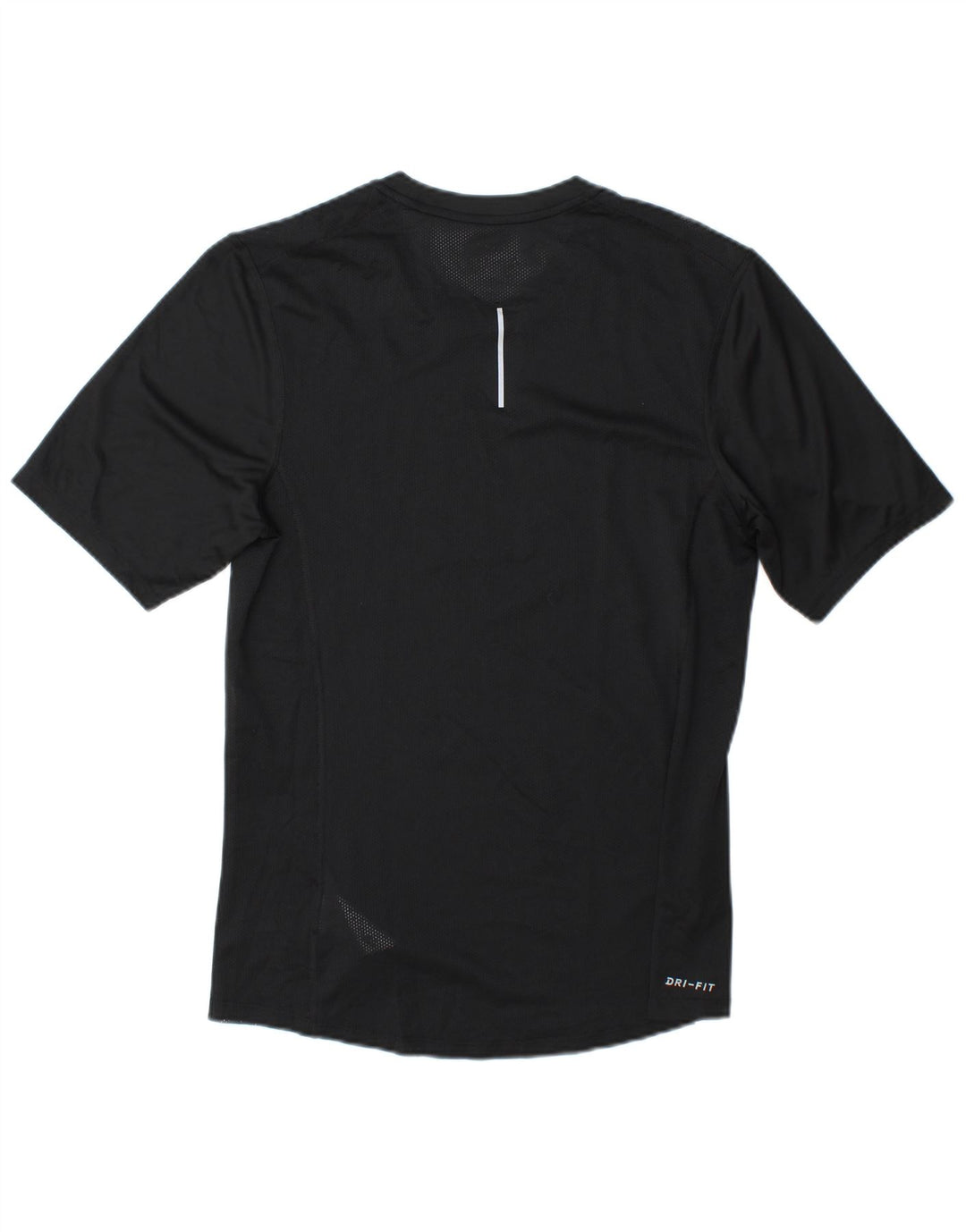 Nike - Camiseta para correr Dri Fit para hombre, talla pequeña, poliéster a rayas negras