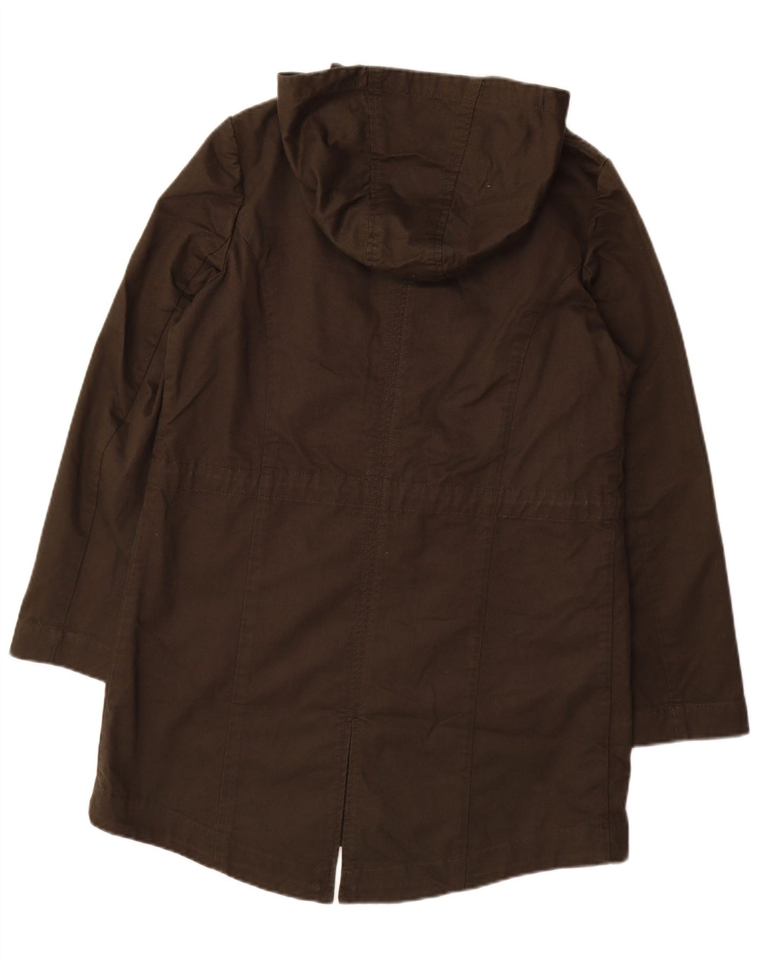 LAURA ASHLEY Parka con capucha para mujer UK 40 Grande Algodón caqui