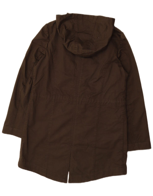 LAURA ASHLEY Parka con capucha para mujer UK 40 Grande Algodón caqui