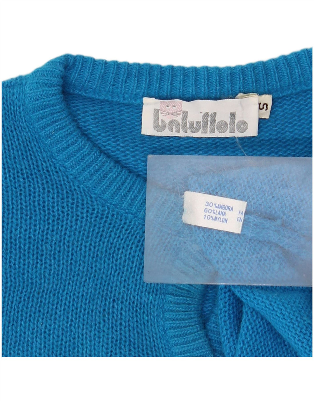 Batuffolo Suéter tipo cárdigan extragrande para mujer UK 10 Small Blue Angora