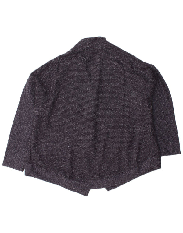 MARKS & SPENCER Womens Open Cardigan Sweater UK 20 2XL Navy Blue Flecked