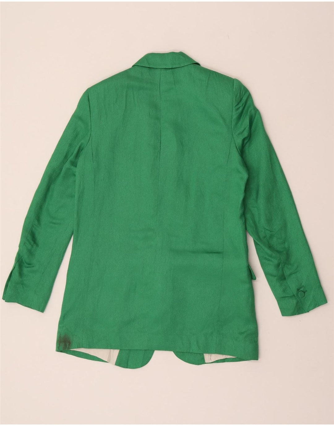 Zara Mujer Chaqueta Americana Abierta UK 10 Small Verde