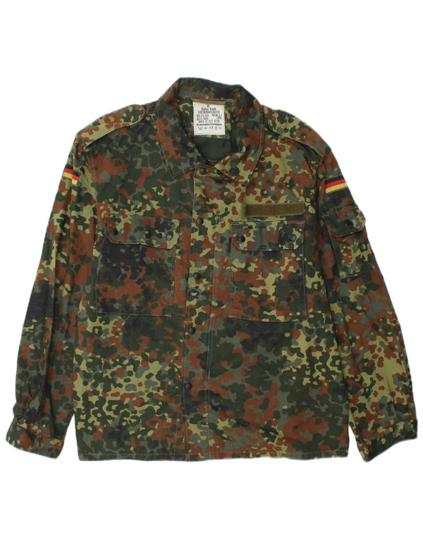 Vintage hombres chaqueta militar Reino Unido 40 grande caqui camuflaje algodón