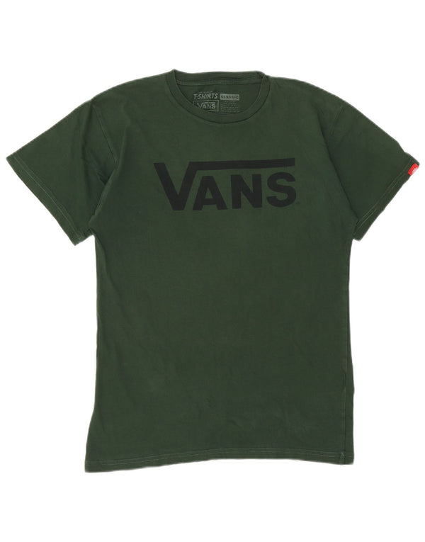 Vans Camiseta con gráfico de ajuste clásico para hombre Top pequeño de algodón verde