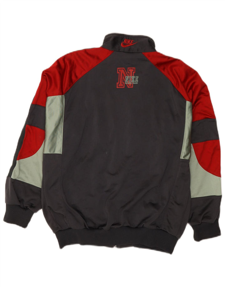 Nike - Chaqueta de chándal con gráfico para niños, 10-11 años, color gris medio