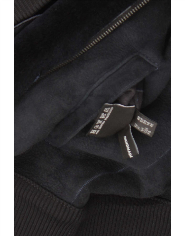 CPL1953 Chaqueta bomber de piel de oveja para mujer UK 20 2XL Piel de oveja azul marino