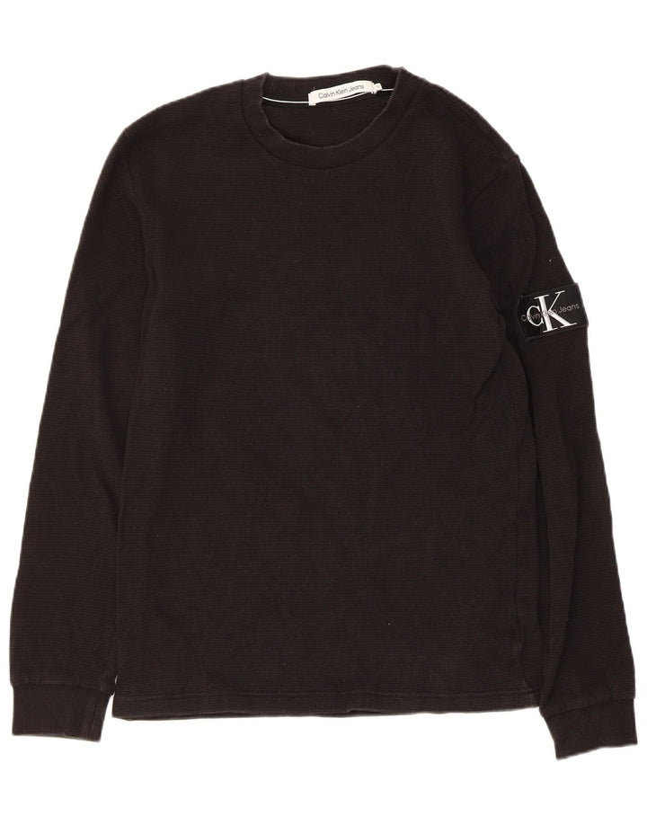 Calvin Klein Jeans Hombre Top Manga Larga Medio Negro