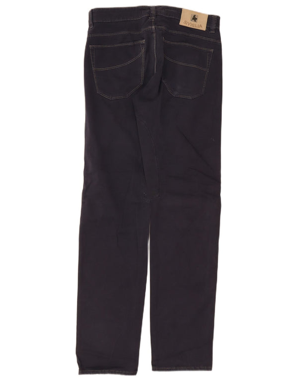 SIVIGLIA Pantalones casuales rectos para hombre W34 L34 Algodón azul marino
