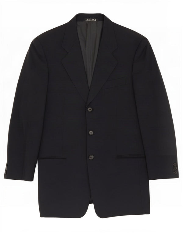 Giorgio Armani Chaqueta tipo blazer de 3 botones para hombre IT 46 Small Azul marino