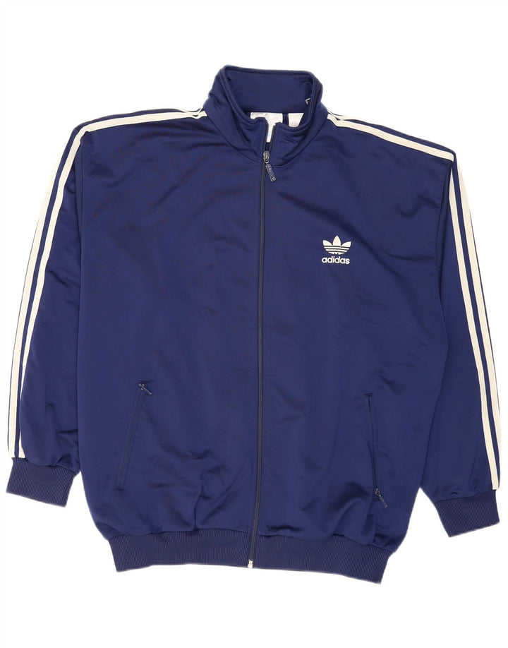 ADIDAS Chaqueta de chándal para hombre UK 42/44 Grande Azul marino Poliéster