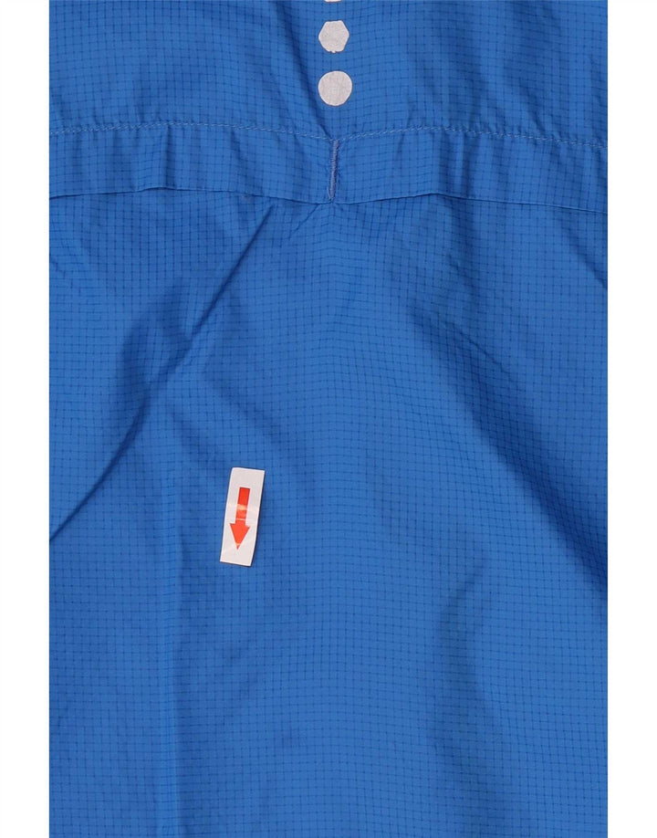 Puma Chaqueta impermeable con capucha para hombre UK 42 XL Nylon a cuadros azules