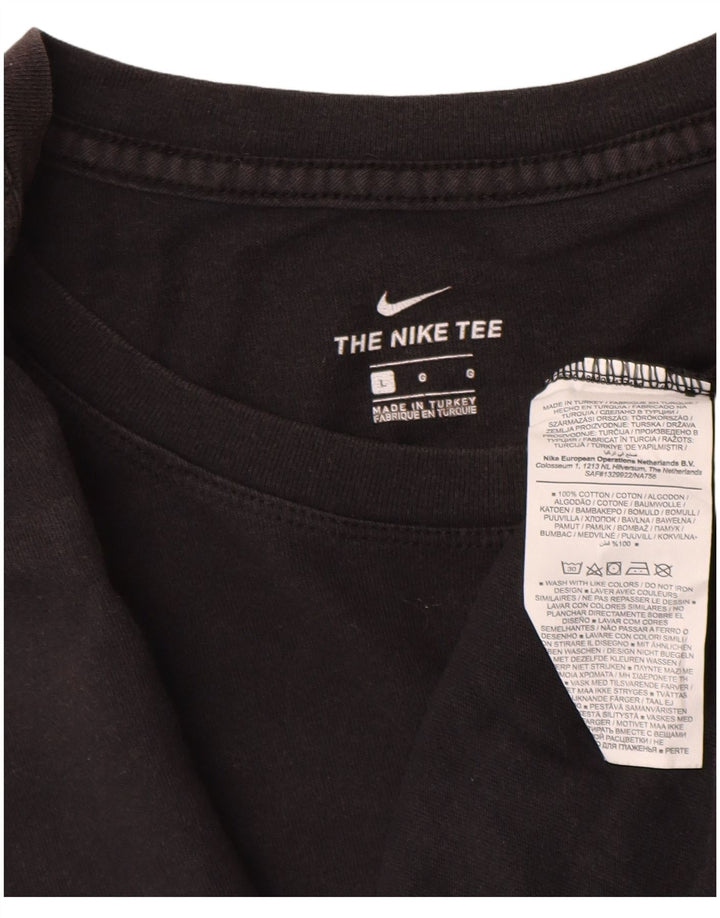 Nike - Camiseta gráfica para hombre, talla grande, algodón negro