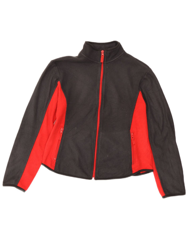 Marks & Spencer Chaqueta polar para mujer UK 40 Mediano Rojo Colorblock Poliéster