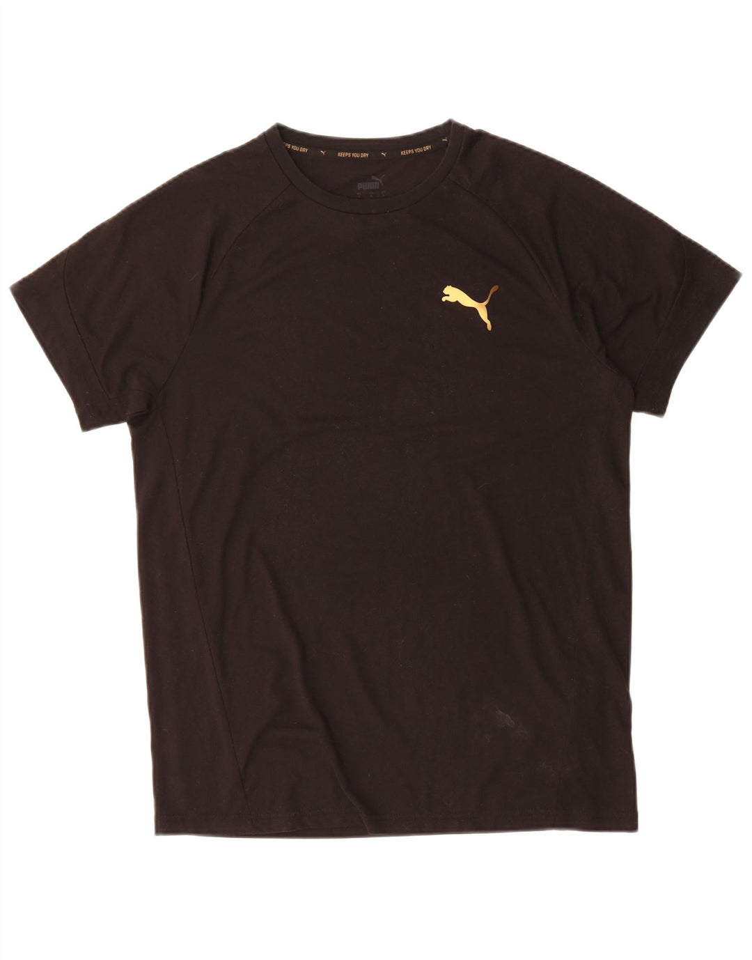 PUMA Mens T-Shirt Top Large Black Polyester