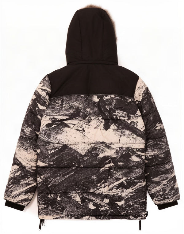 Superdry Chaqueta de esquí con capucha para hombre ES 42 XL Poliéster color negro