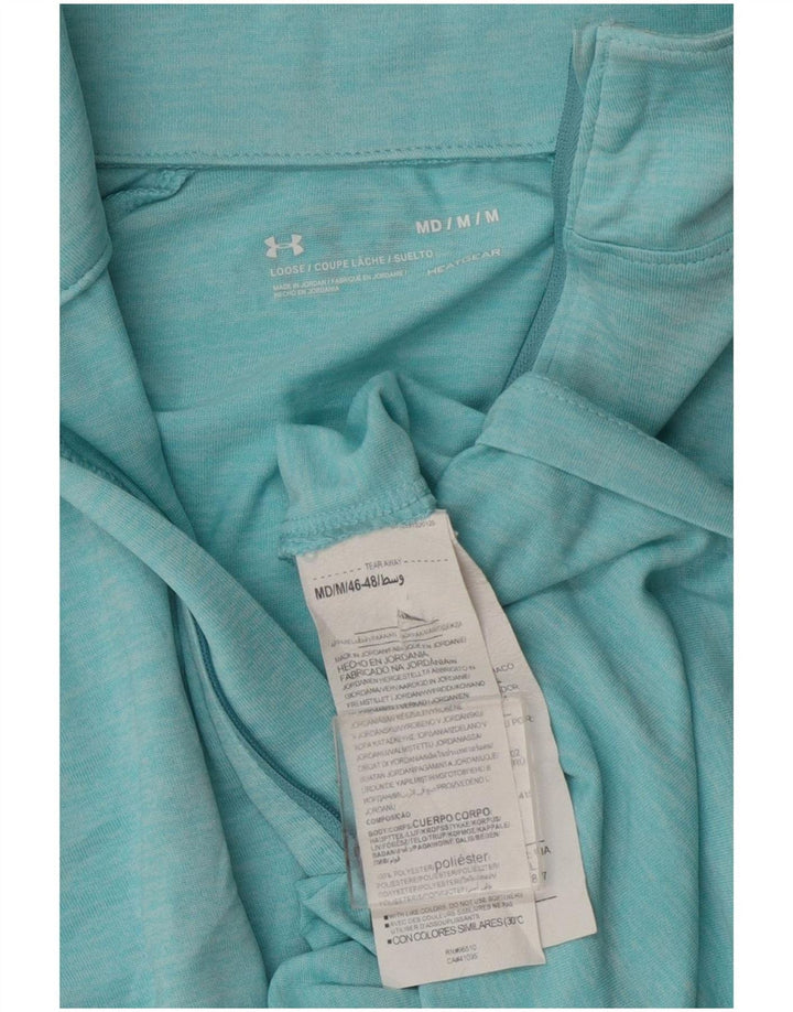 Under Armour Mujer Heat Gear Jersey Chándal Top UK 40 Azul Medio