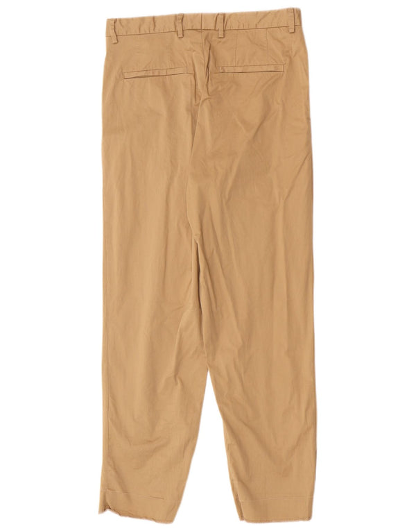 Zara Mens Pegged Chino Pantalones EU 38 Small W30 L27 Algodón Beige