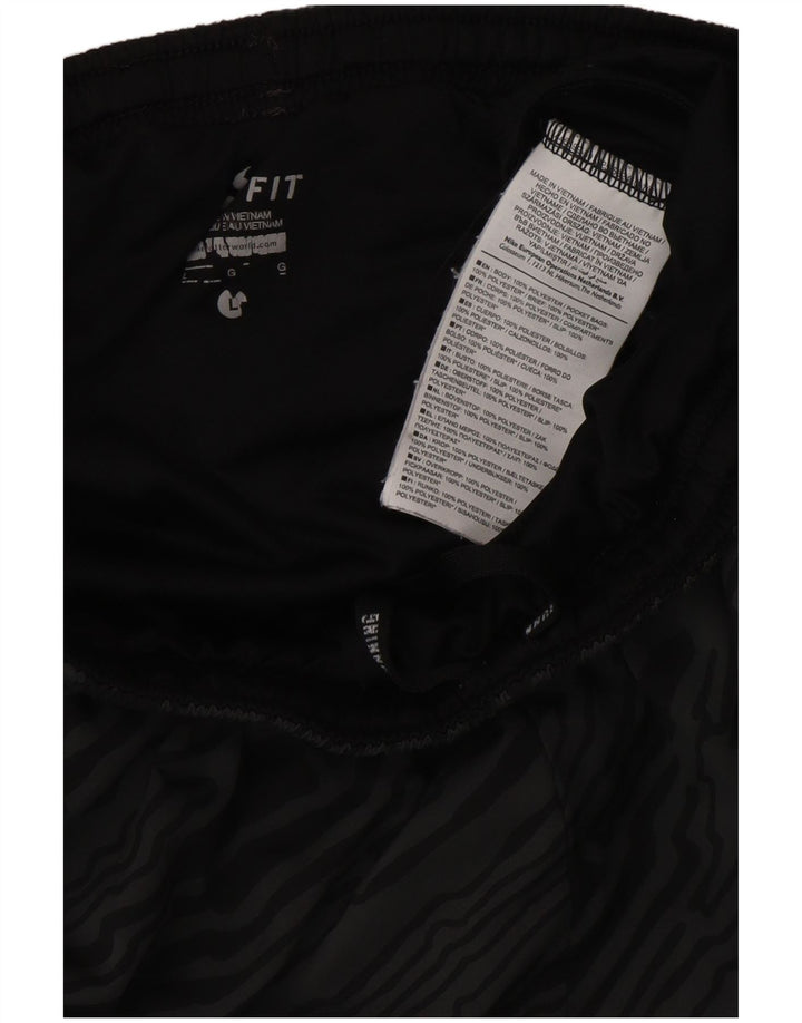 NIKE Pantalones cortos deportivos Dri Fit con patrón abstracto para hombre, poliéster gris grande