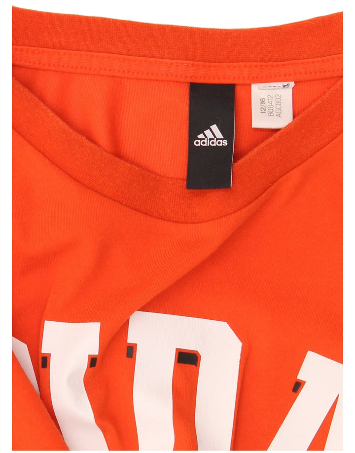 Adidas - Camiseta gráfica para hombre, talla grande, color naranja