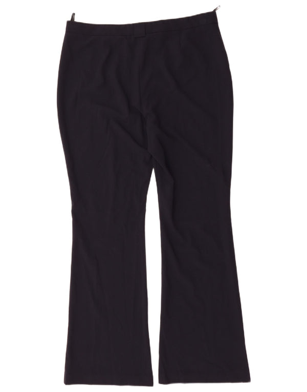 Marks & Spencer Pantalones casuales de cintura alta para mujer UK 40 Large W36 L32 Navy