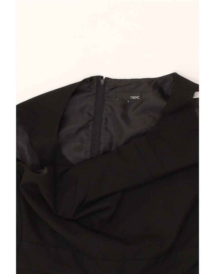 NEXT Womens Sleeveless Sheath Dress UK 14 Large Black Polyester Vintage Next and Second-Hand Next from Messina Hembry 