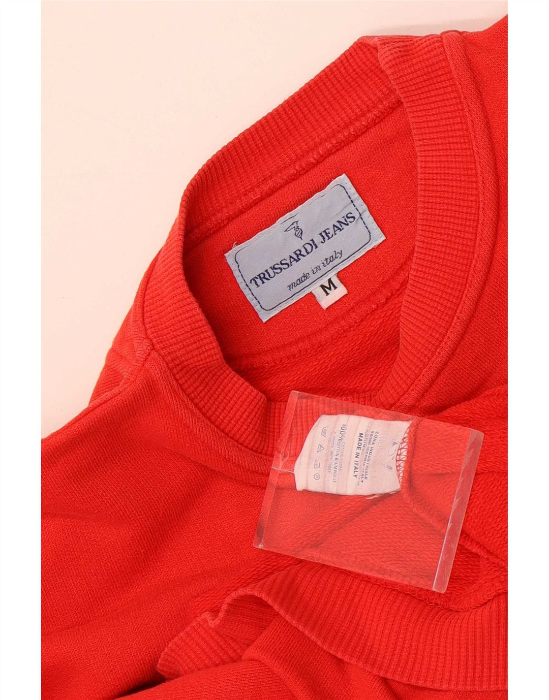 Trussardi Jeans Sudadera Estampada Hombre Jersey Mediano Rojo Algodón