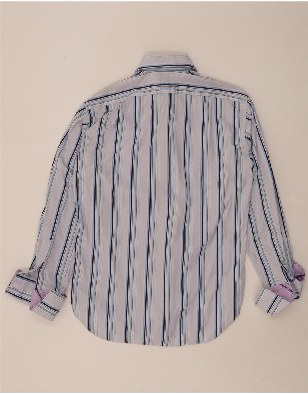 TED BAKER Camisa para hombre Talla 16 Grande Azul Rayas